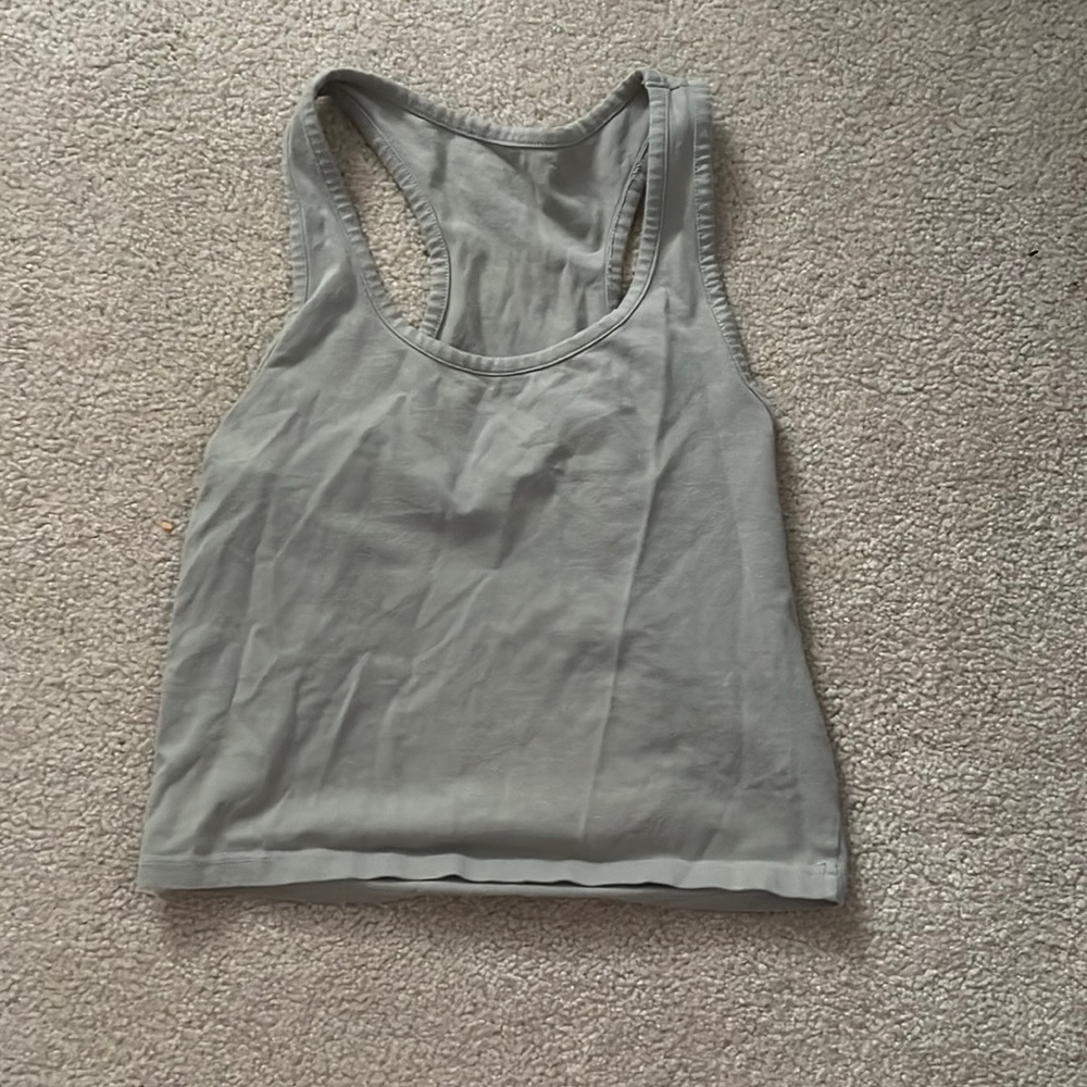 basic sage green racerback tank